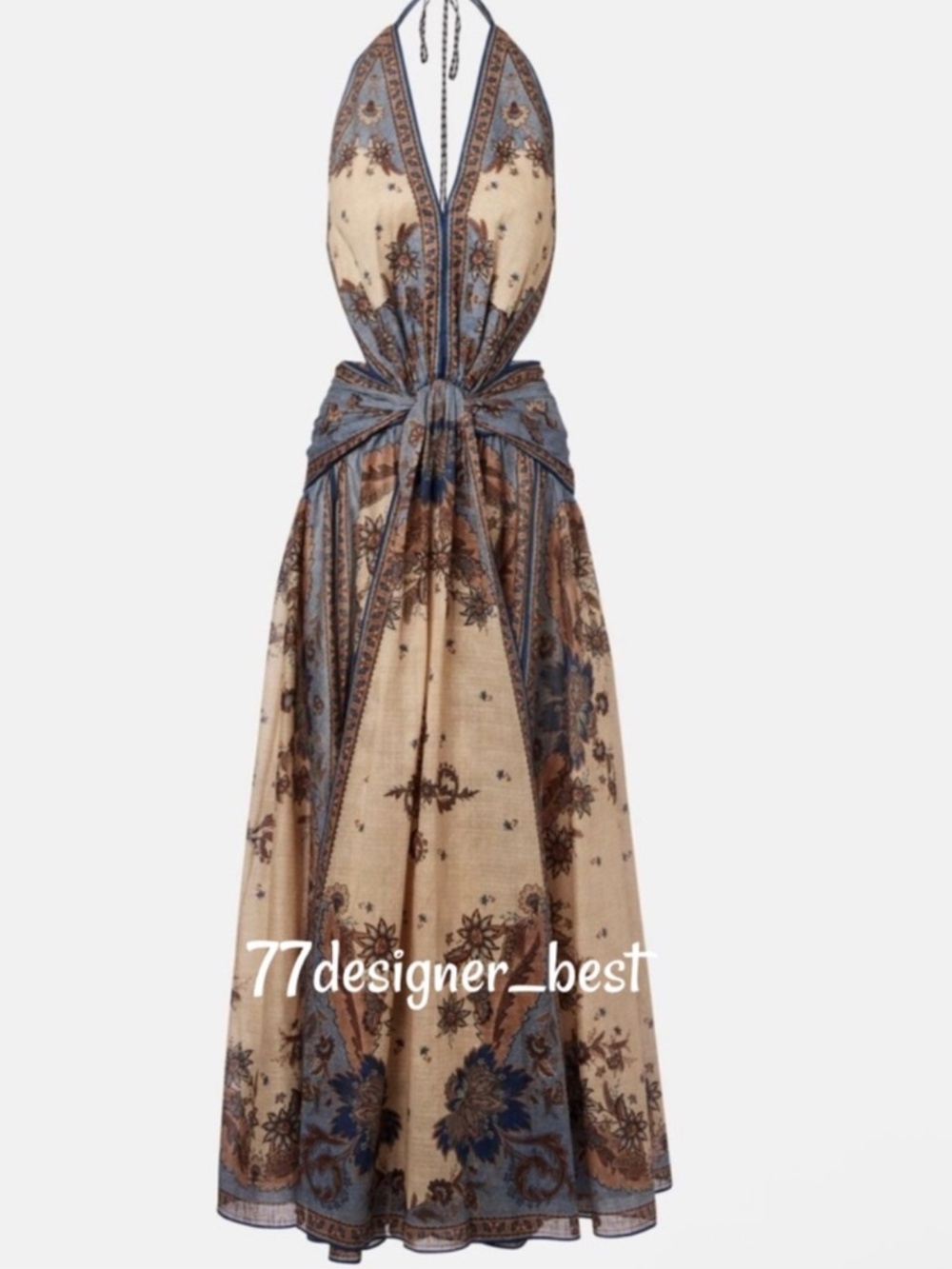 NEW Zimmerman Ascension Plunge Halter Maxi Dress Size 0